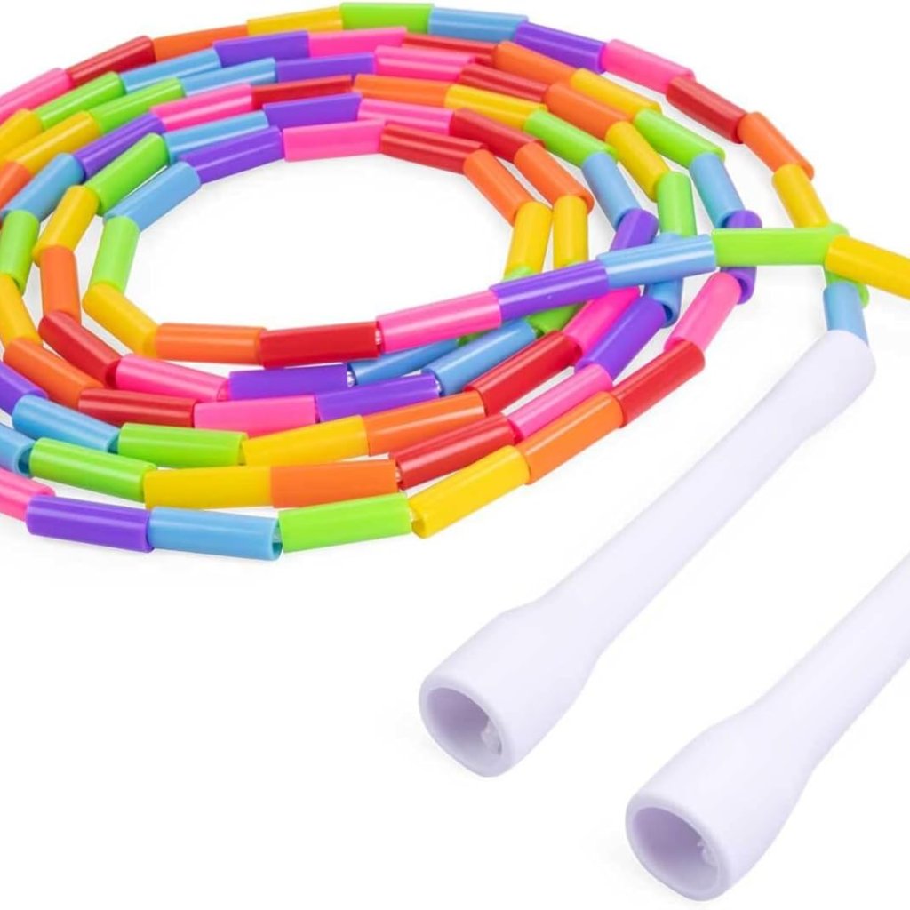 Beaded Kids Exercise Jump Rope - Segmented Skipping Rope For Kids - Durable Shat